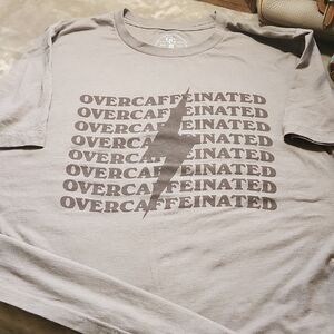 Overcaffeinated Graphic Tee - Taupe